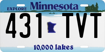 MN license plate 431TVT