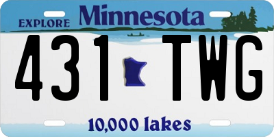 MN license plate 431TWG