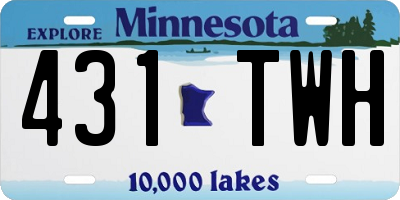 MN license plate 431TWH