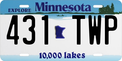 MN license plate 431TWP