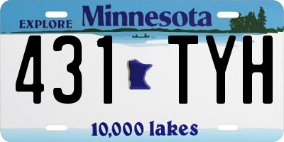 MN license plate 431TYH