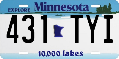 MN license plate 431TYI