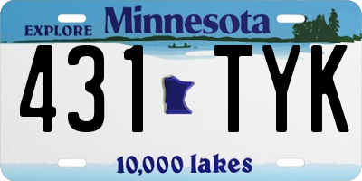 MN license plate 431TYK