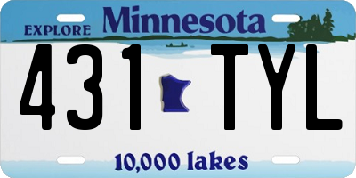 MN license plate 431TYL