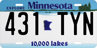 MN license plate 431TYN