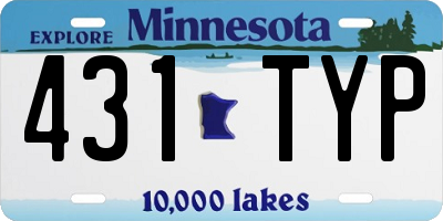 MN license plate 431TYP