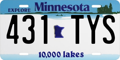 MN license plate 431TYS