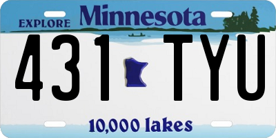 MN license plate 431TYU