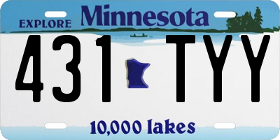 MN license plate 431TYY