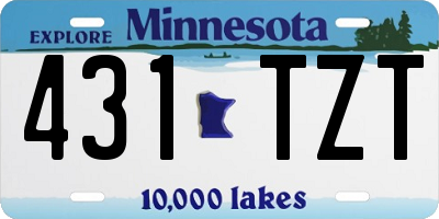 MN license plate 431TZT