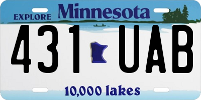 MN license plate 431UAB