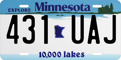 MN license plate 431UAJ