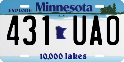 MN license plate 431UAO