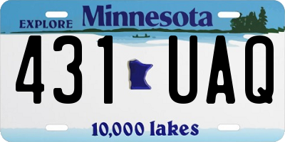 MN license plate 431UAQ