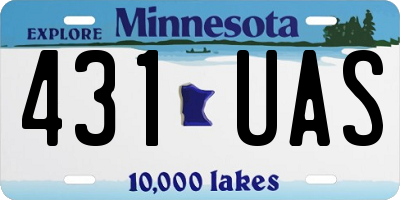 MN license plate 431UAS