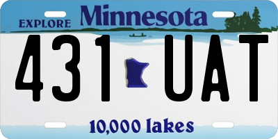 MN license plate 431UAT