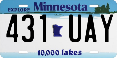 MN license plate 431UAY