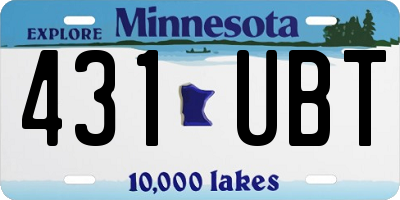 MN license plate 431UBT