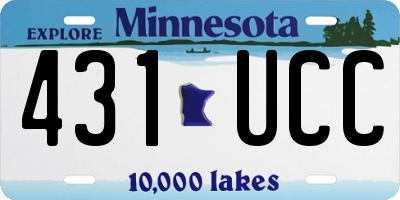 MN license plate 431UCC