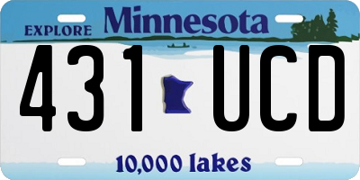 MN license plate 431UCD