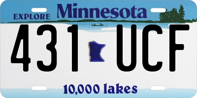 MN license plate 431UCF