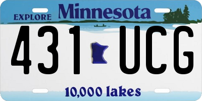 MN license plate 431UCG