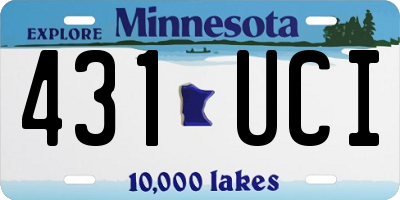 MN license plate 431UCI