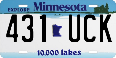 MN license plate 431UCK