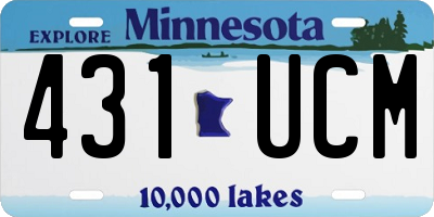 MN license plate 431UCM