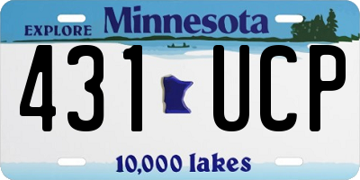 MN license plate 431UCP