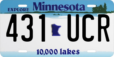 MN license plate 431UCR