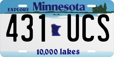 MN license plate 431UCS