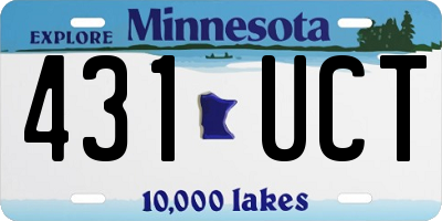 MN license plate 431UCT