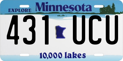 MN license plate 431UCU