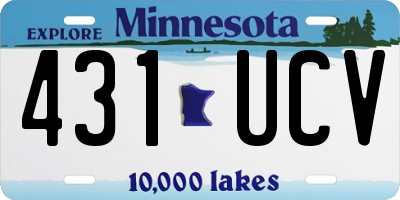 MN license plate 431UCV