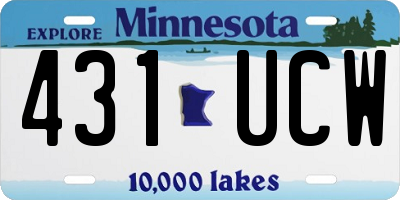 MN license plate 431UCW