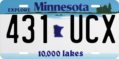 MN license plate 431UCX