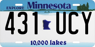 MN license plate 431UCY