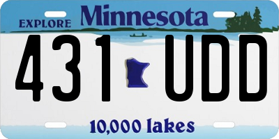 MN license plate 431UDD