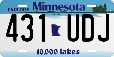 MN license plate 431UDJ