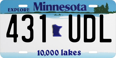 MN license plate 431UDL