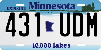 MN license plate 431UDM