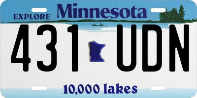 MN license plate 431UDN