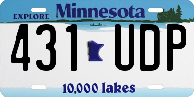 MN license plate 431UDP
