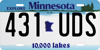 MN license plate 431UDS