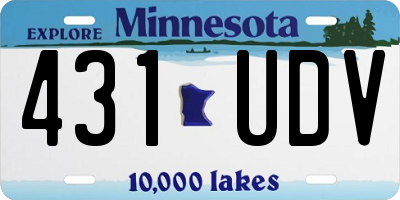 MN license plate 431UDV