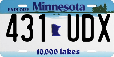 MN license plate 431UDX