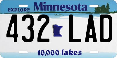 MN license plate 432LAD