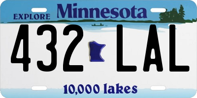 MN license plate 432LAL