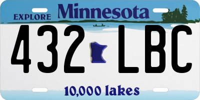 MN license plate 432LBC